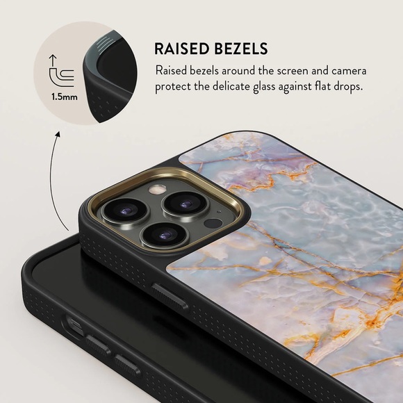 BNWT Burga iPhone 15 Pro Max Case Shallow Sea Marble Blue Phone Case MagSafe - Picture 6 of 9